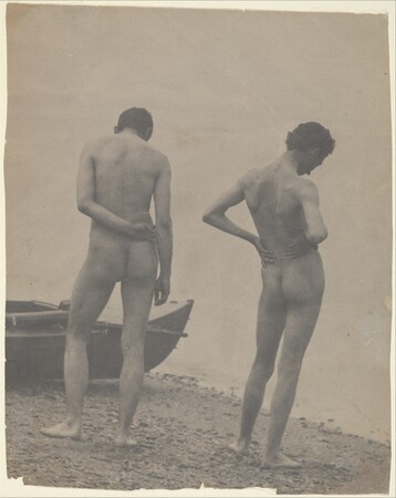Toile fine art de qualité made in France ou affiche encadrée. [Thomas Eakins et John Laurie Wallace sur une plage]...