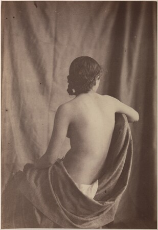 Affiche encadrée de qualité fine art made in France ou toile imprimée. [Femme nue assise]...