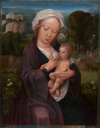 Reproduction d’art sur toile ou poster encadré 100% français. Vierge à l'Enfant. Adriaen Isenbrant est un peintre de la renaissance flamande...
