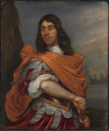 Poster premium made in France fine art ou toile imprimée. Portrait du lieutenant-amiral Cornelis Tromp en costume romain...