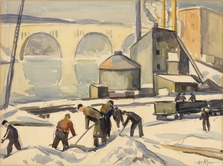 Affiche encadrée premium en France fine art ou toile d’art imprimée. Employé CWA à Key Bridge...