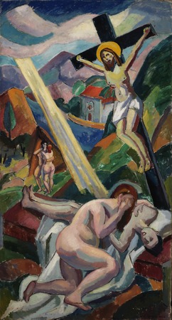 Toile d’art premium made in France imprimée ou affiche encadrée. (Crucifixion)...