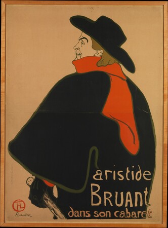 Impression fine art premium fabriquée en France sur toile ou poster encadré. Aristide Bruant, à son cabaret...