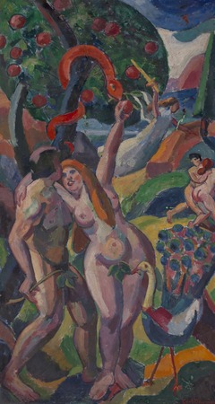 Poster premium fine art fabriqué en France ou toile imprimée haut de gamme. (Adam et Eve)...
