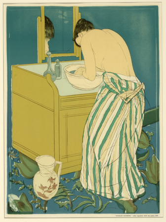 Impression fine art de qualité haut de gamme sur toile made in France ou poster encadré. Femme au bain (affiche)...