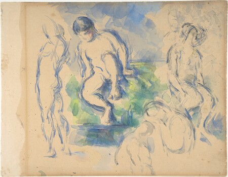 Impression fine art haut de gamme made in France sur toile ou poster encadré. Baigneurs (recto) ; Nature morte (verso)...
