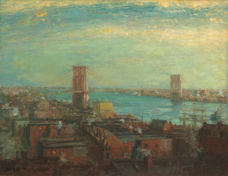 Toile made in France premium fine art ou affiche encadrée. le pont de Brooklyn...