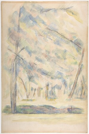 Toile fine art premium fabriquée en France ou affiche encadrée haut de gamme. Paysage (recto) ; Croquis de rochers (?) (verso)...