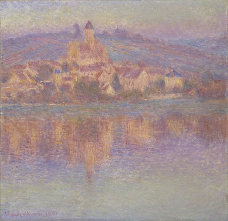 Poster fine art made in France premium ou toile imprimée. Vétheuil. Durant l’été 1901, Claude Monet se rend à Lavacourt, où il loue une petite maison...