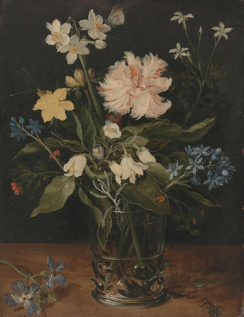 Toile d’art haut de gamme made in France imprimée ou affiche encadrée. Nature morte aux fleurs dans un verre. Ce tableau de Jan Brueghel I dépeint une nature morte...
