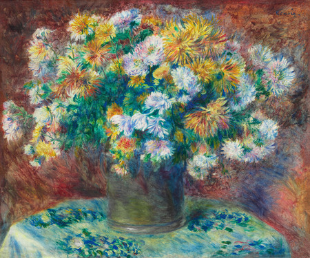 Affiche encadrée de qualité en France ou toile d’art premium. Chrysanthèmes...