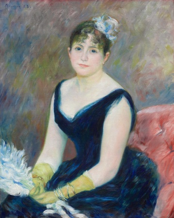 Poster encadré made in France haut de gamme ou toile fine art imprimée. Madame Léon Clapisson. Ce tableau de Renoir est un portrait de madame Léon Clapisson réalisé en 1883...