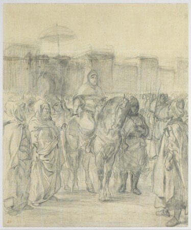 Poster encadré fine art made in France ou toile d’art premium. Etude pour "Le Sultan du Maroc et son entourage"...