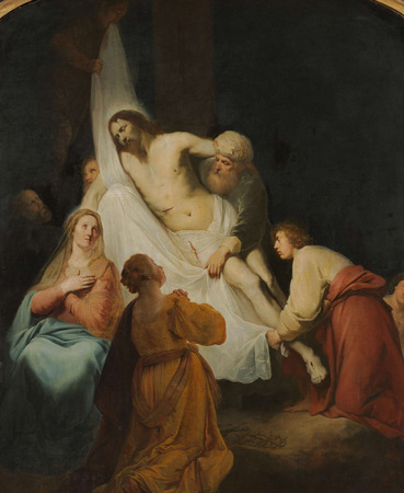 Toile fine art premium made in France imprimée ou affiche encadrée. La descente de croix. La Descente de Croix. Le corps du Christ est descendu de la croix...