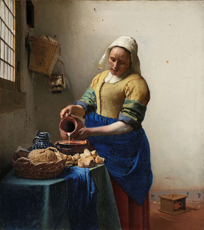 Poster haut de gamme fabriqué en France fine art ou toile imprimée. La Laitière...