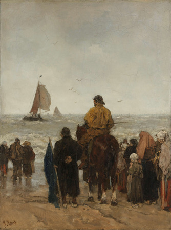 Toile premium imprimée fine art fabriquée en France ou affiche encadrée. Arrivée des bateaux. Arrivée des bateaux...