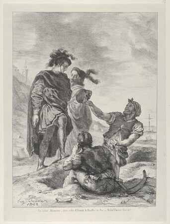 Toile fine art haut de gamme made in France ou affiche encadrée. Hamlet et Horatio devant les Fossoyeurs...