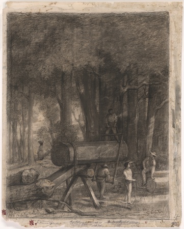 Toile fine art premium fabriquée en France ou affiche encadrée d’art. Les bûcherons...
