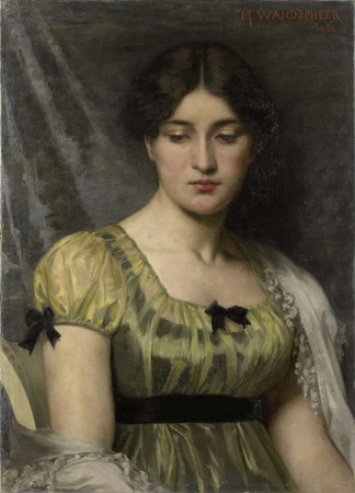 Affiche encadrée premium fine art fabriquée en France ou toile d’art imprimée. Portrait d'une femme...