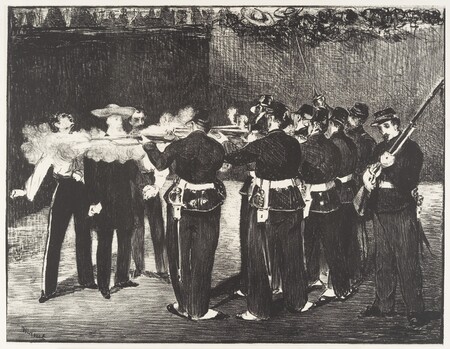 Toile fine art premium fabriquée en France ou affiche encadrée d’art. L'exécution de l'empereur Maximilien (L'exécution de Maximilien)...