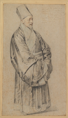 Affiche encadrée haut de gamme fine art fabriquée en France ou toile d’art. Portrait de Nicolas Trigault en costume chinois...