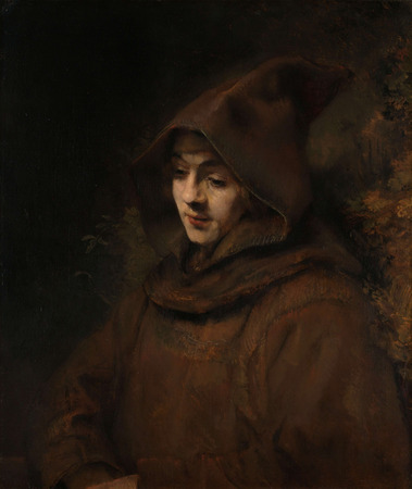 Poster fine art premium fabriqué en France ou toile d’art imprimée. Le fils de Rembrandt, Titus en habit de moine...