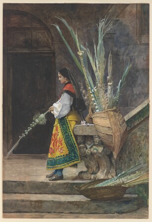 Poster fine art fabriqué en France haut de gamme ou toile premium. Dimanche des Rameaux en Espagne...