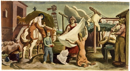 Tirage made in France sur toile ou affiche encadrée fine art. La vie à la ferme (étude murale ?)...