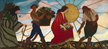Poster encadré en France ou toile d’art imprimée. Les quatre saisons...