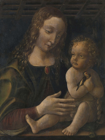 Impression fine art de qualité haut de gamme sur toile made in France ou poster encadré. Vierge à l'Enfant. Marie avec enfant...