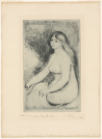 Poster haut de gamme fine art en France ou toile premium. Baigneuse assise...