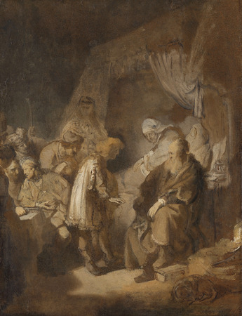 Poster encadré ou toile HD imprimée fabrication française. Joseph racontant ses rêves. Joseph raconte ses rêves à ses parents et à ses frères...