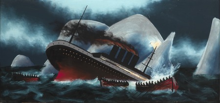 Impression de qualité sur toile made in France ou poster encadré. Naufrage du Titanic...