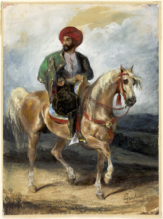 Affiche encadrée haut de gamme en France fine art ou toile d’art imprimée. Le cavalier turc...