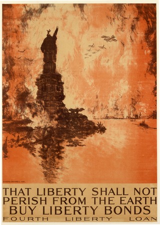 Tirage d’art fabriqué en France sur toile ou poster encadré. Que la liberté ne périra pas de la Terre, achetez des obligations de la liberté...