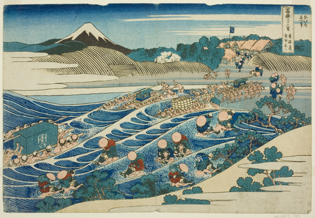 Poster haut de gamme fabriqué en France fine art ou toile premium. Fuji de Kanaya sur le Tokaido (Tokaido Kanaya no Fuji), de la série Thirty-six Views of Mt...