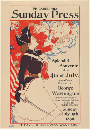 Poster premium fine art fabriqué en France ou toile d’art haut de gamme. Presse du dimanche de Philadelphie : 5 juillet...