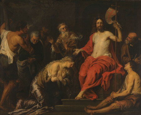 Impression haute résolution made in France sur toile ou affiche encadrée. Le Christ et les pécheurs pénitents. Le Christ et les pécheurs pénitents...