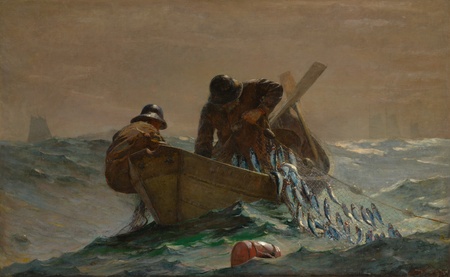 Affiche encadrée haut de gamme fine art en France ou toile d’art. Le filet à hareng...