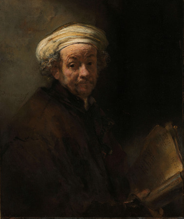 Affiche encadrée qualité française ou toile d’art imprimée. Autoportrait en tant qu'apôtre Paul...