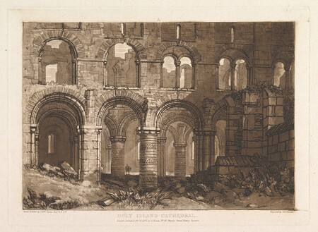 Poster haut de gamme fine art made in France ou toile premium. Holy Island Cathedral (The Book Studies, Partie 3, planche 11)...