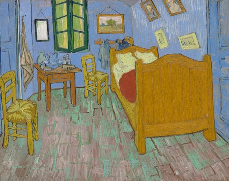Affiche encadrée premium fine art fabriquée en France ou toile d’art imprimée. La chambre à coucher...