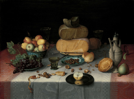 Affiche encadrée fine art made in France ou toile imprimée. Nature morte au fromage. Nature morte aux fromages...