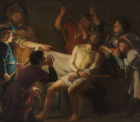 Toile imprimée premium en France ou affiche encadrée. Christ couronné d'épines (Matthieu 27:27-31). Le couronnement d'épines du Christ...