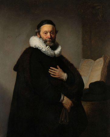 Affiche d’art encadrée française ou toile imprimée. Johannes Wtenbogaert. Johannes Wtenbogaert est une personnalité religieuse importante de l’époque de Rembrandt...