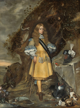 Poster fine art fabriqué en France ou toile imprimée. Portrait commémoratif de Moïse ter Borch. Portrait en pied. Moses ter Borch est vêtu de son uniforme militaire...