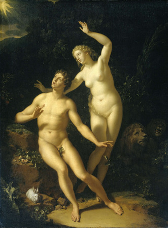 Impression premium made in France sur toile ou affiche encadrée. Dieu tient Adam et Eve pour responsables. Dieu demande des comptes à Adam et Eve au Paradis...