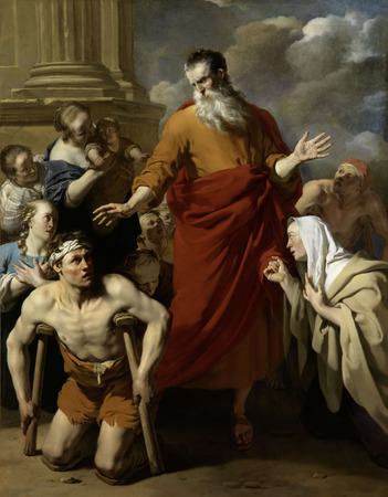 Tirage made in France sur toile ou affiche encadrée fine art. St Paul guérissant l'infirme à Lystre...