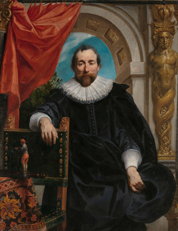 Poster encadré en France ou toile d’art imprimée. Portraits de Rogier Le Witer et de sa femme, Catharina Behaghel. Portrait de Roger Le Witer (1591-1678). Marchand à Anvers...