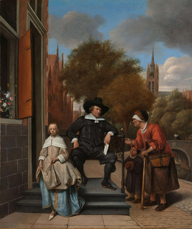 Toile fine art made in France ou affiche encadrée. Adolf et Catharina Croeser, dits « le bourgmestre de Delft et sa fille »...
